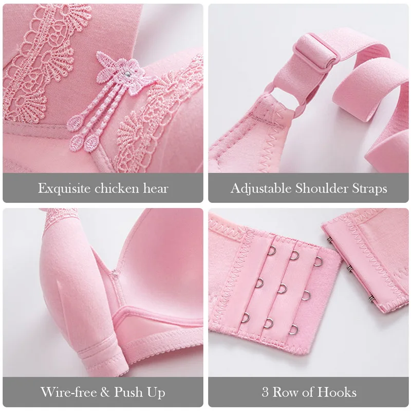 Lace Sexy Push Up Bra Bralette Underwear Lingerie Crop Top Female Brassiere Wireless Bra Women Plus Size Soft Cup Adjustment Bra
Lace Sexy Push Up Bra Bralette Underwear Lingerie Crop Top Female Brassiere Wireless Bra Women Plus Size Soft Cup Adjustment Bra