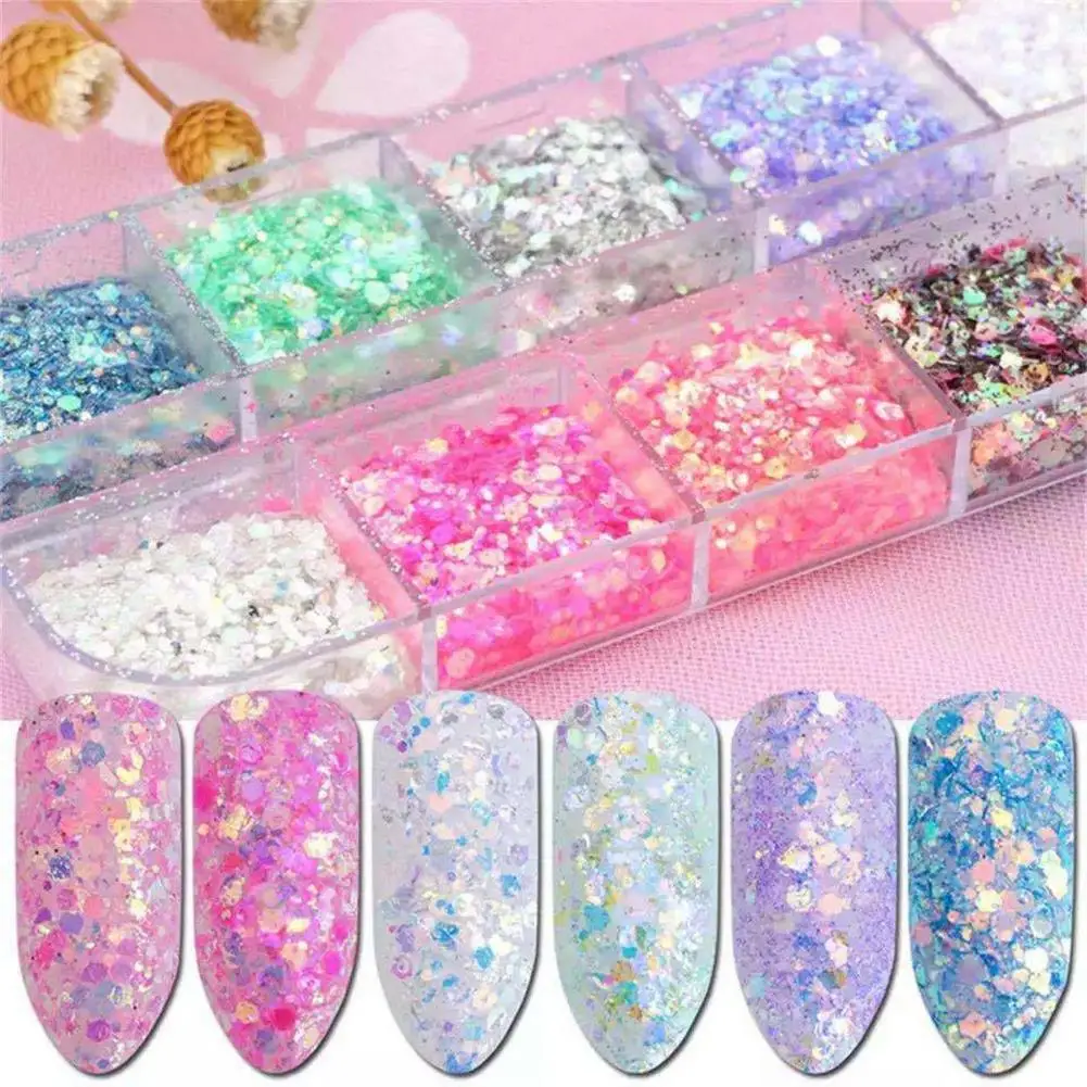 Women Glitter Flakes Bright Color Stylish PET Cosmetic Glitter Flakes Decoration Design Nail Art DIY Accessories
Women Glitter Flakes Bright Color Stylish PET Cosmetic Glitter Flakes Decoration Design Nail Art DIY Accessories