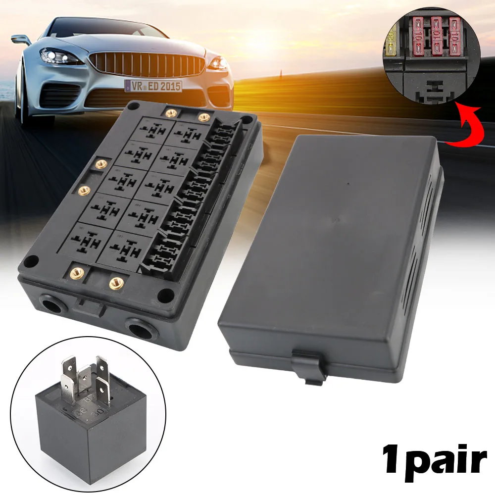 Car Blade Fuse Relay Box For Automotive Marine Boat Black 15 Way Circuit Protector Terminal Holder Block Auto Replacement Part
Car Blade Fuse Relay Box For Automotive Marine Boat Black 15 Way Circuit Protector Terminal Holder Block Auto Replacement Part