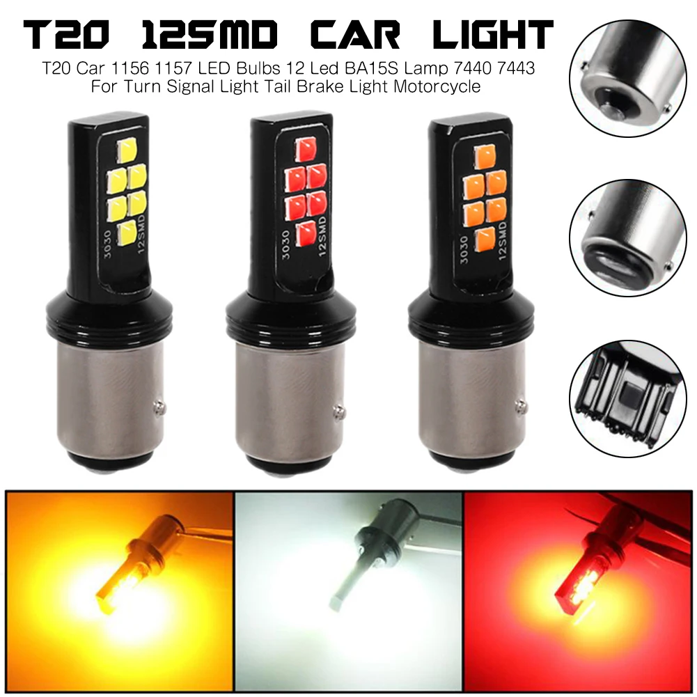 Новый T20 автомобиля 1156 1157 светодиодный лампы 12 Светодиодный BA15S лампа 7440 7443 для поворотов светильник задние тормоза светильник мотоцикл све... 
Новый T20 автомобиля 1156 1157 светодиодный лампы 12 Светодиодный BA15S лампа 7440 7443 для поворотов светильник задние тормоза светильник мотоцикл све...