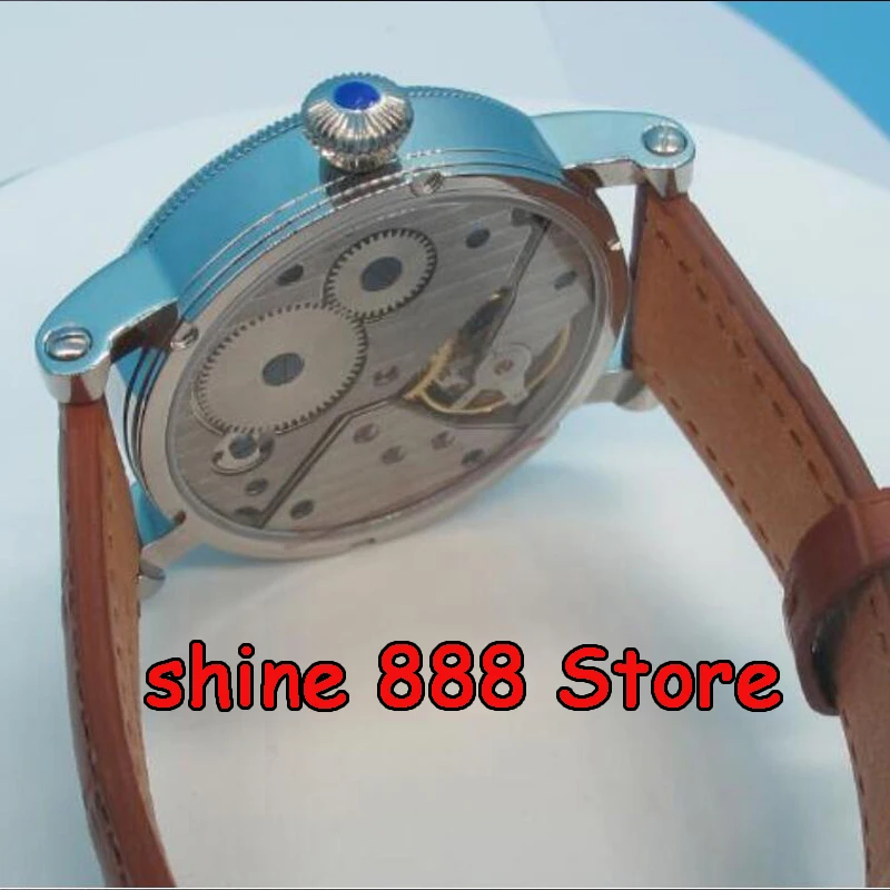 Parnis 42mm Luxury White Dial Hand Winding Mens WristWatch Moon Phase GMT Relojes Brown Leather Strap
Parnis 42mm Luxury White Dial Hand Winding Mens WristWatch Moon Phase GMT Relojes Brown Leather Strap