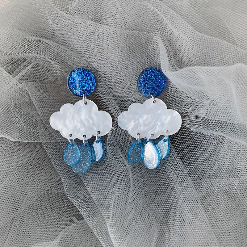 2020 new raindrop cloud acrylic earrings, stylish women's earrings ear clip, Korean jewelry Unusual girl accessories
2020 new raindrop cloud acrylic earrings, stylish women's earrings ear clip, Korean jewelry Unusual girl accessories
