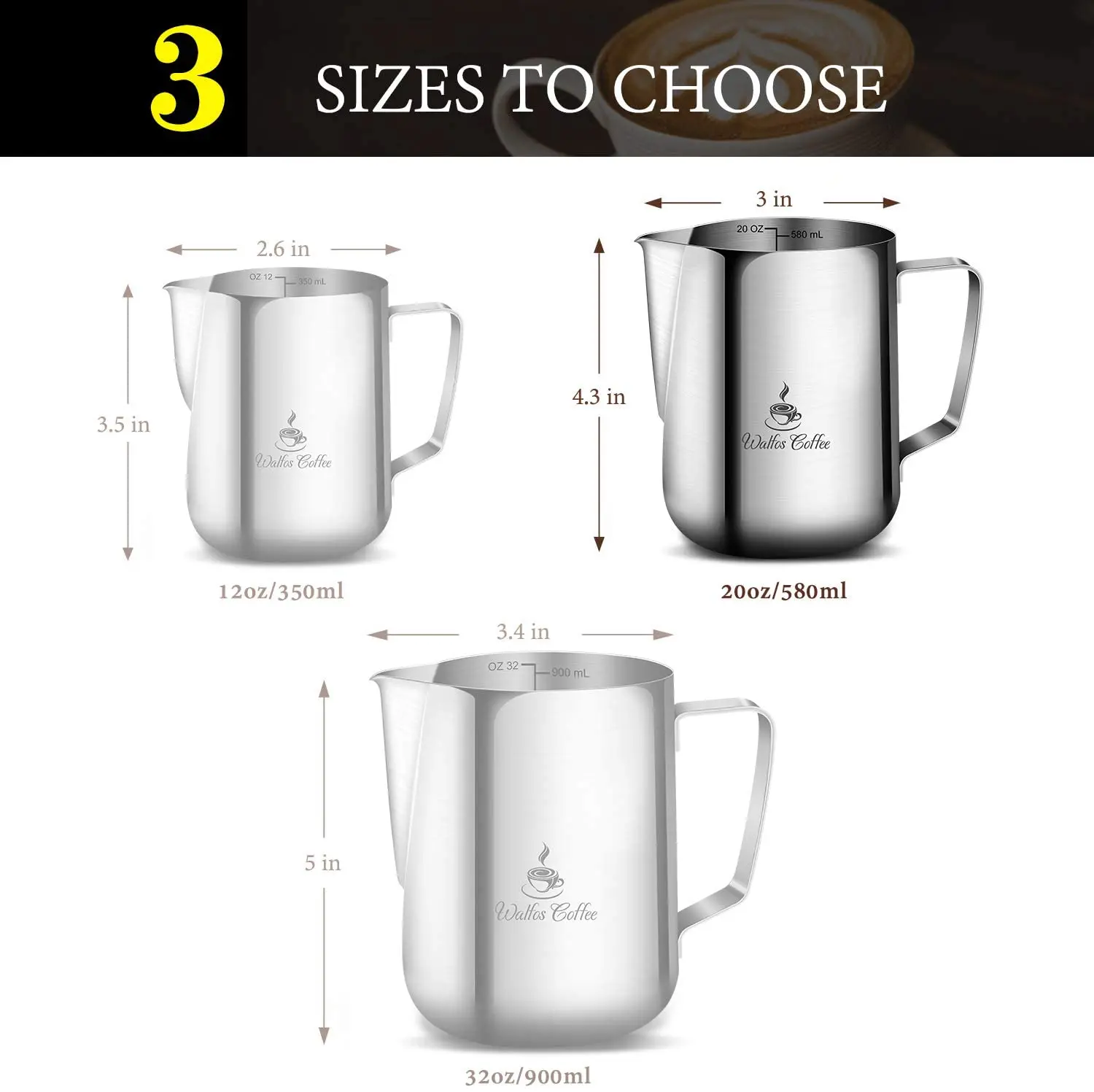 Style Espresso Coffee Milk Mugs Cup Pots Jug Handle Craft Coffee Garland Cup Latte Jug Thickened Stainless Steel
Style Espresso Coffee Milk Mugs Cup Pots Jug Handle Craft Coffee Garland Cup Latte Jug Thickened Stainless Steel