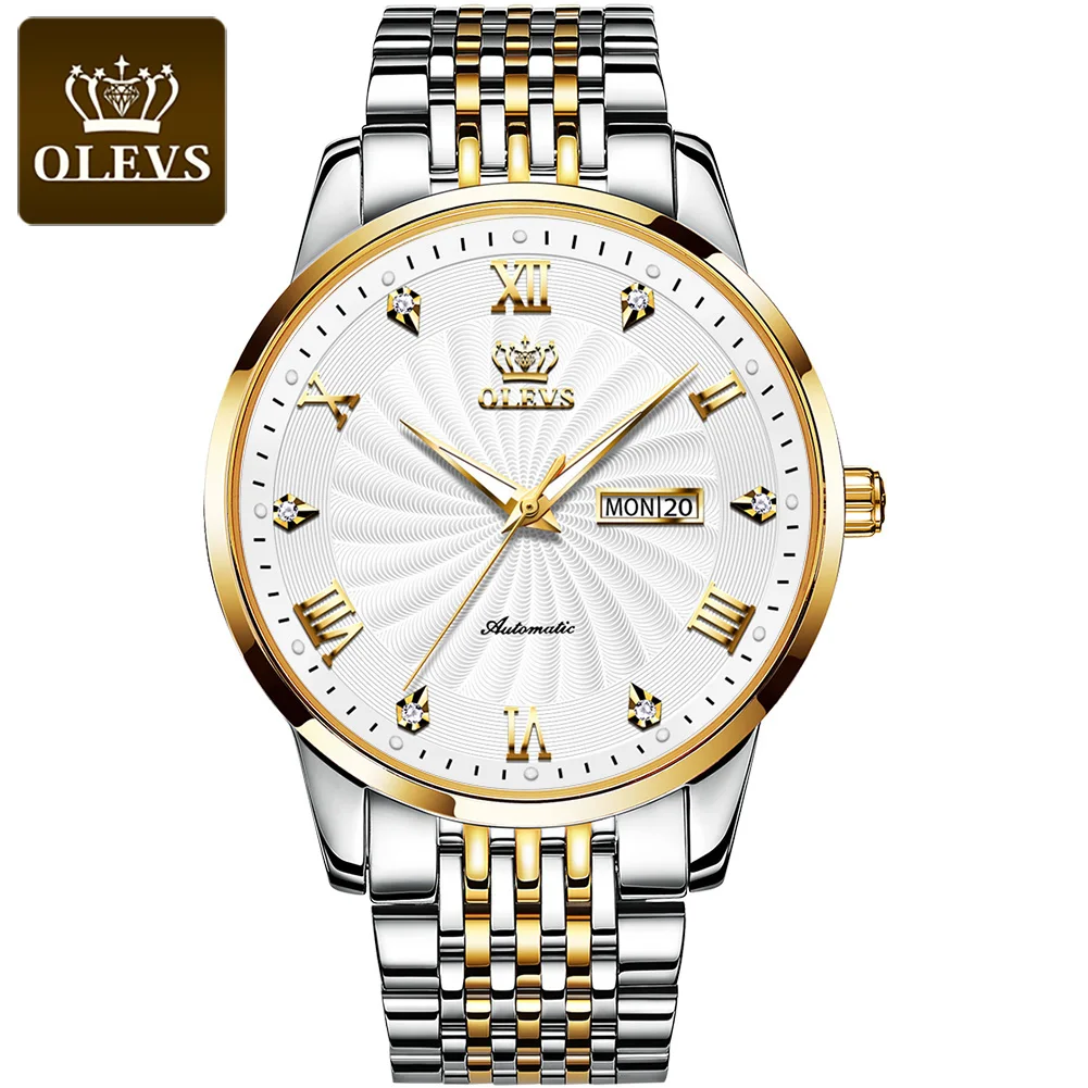 OLEVS Luxury Men Wristwatch Stainless Steel Waterproof High Strength Glass Luminous Business Automatic Mechanical Men's Watches
OLEVS Luxury Men Wristwatch Stainless Steel Waterproof High Strength Glass Luminous Business Automatic Mechanical Men's Watches