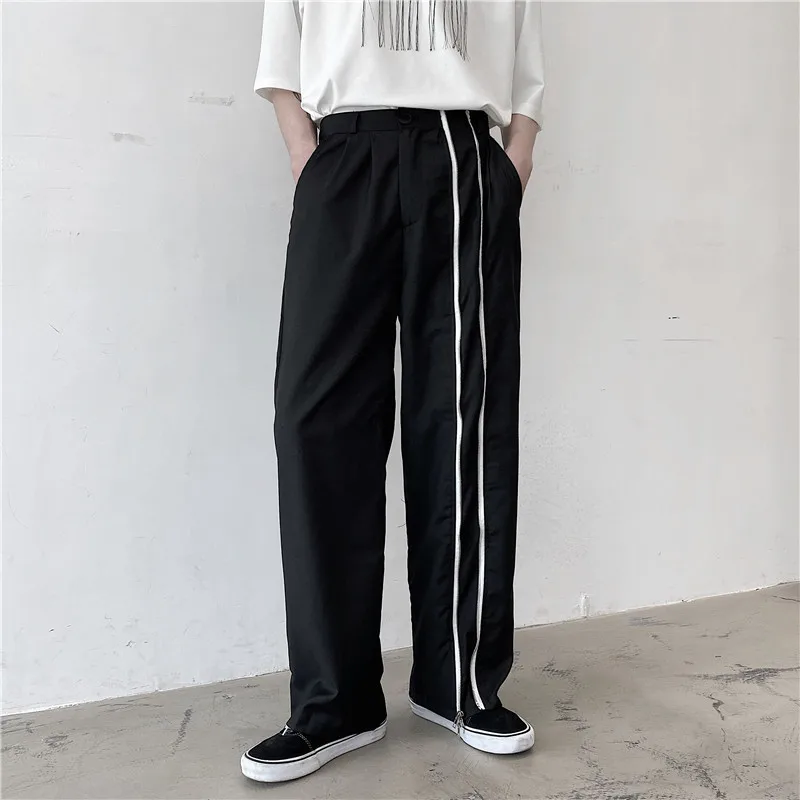 Men Zipper Casual Straight Wide Leg Pants Male Japan Korea Streetwear Hip Hop Vintage Fashion Long Trousers Pant
Men Zipper Casual Straight Wide Leg Pants Male Japan Korea Streetwear Hip Hop Vintage Fashion Long Trousers Pant