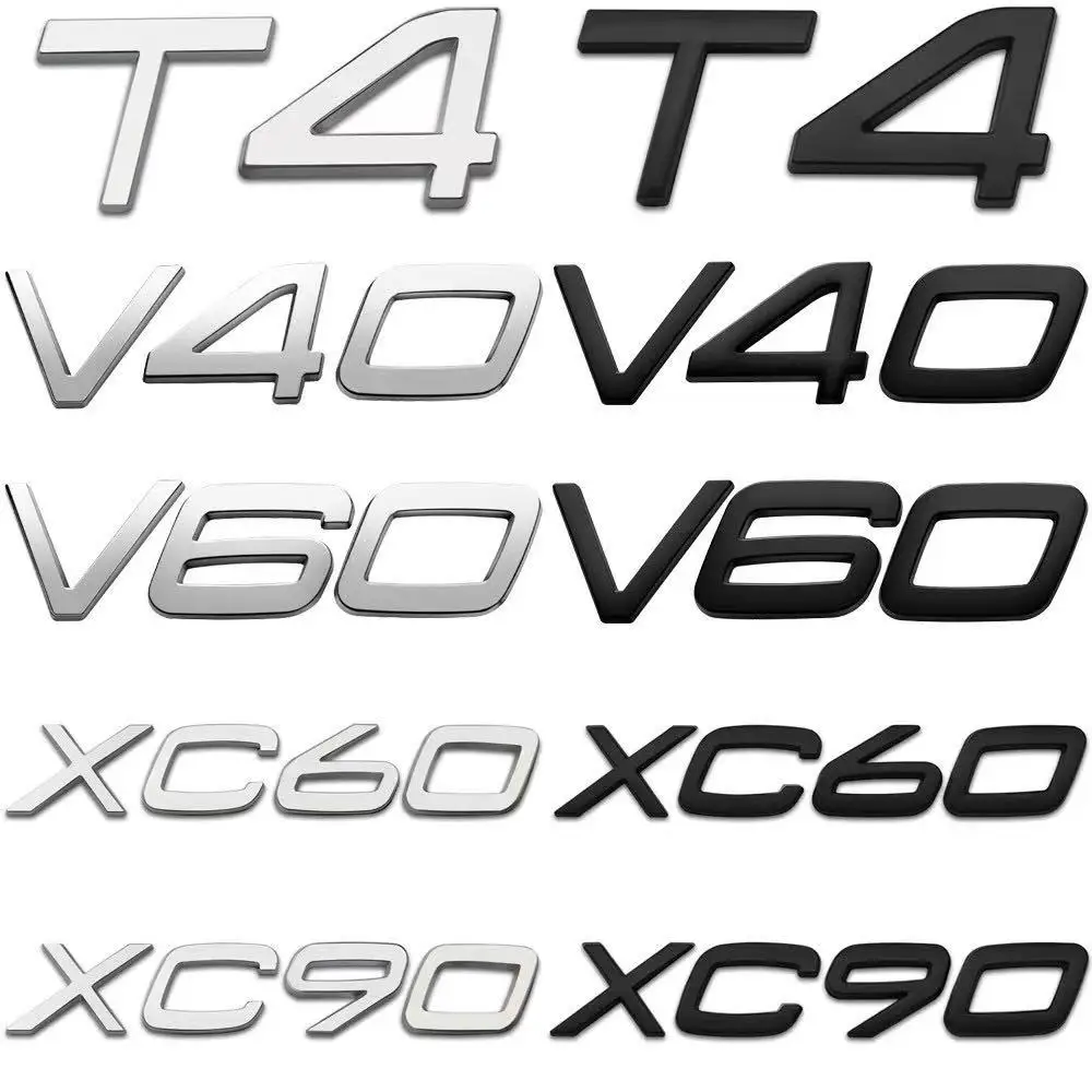 3D AWD T3 T5 T6 T8 Logo Emblem Badge Decal Car Sticker for Volvo C30 V40 V60 S40 S60 XC60 XC90 XC40 S80 S90 S80L S60L Car Stying
3D AWD T3 T5 T6 T8 Logo Emblem Badge Decal Car Sticker for Volvo C30 V40 V60 S40 S60 XC60 XC90 XC40 S80 S90 S80L S60L Car Stying
