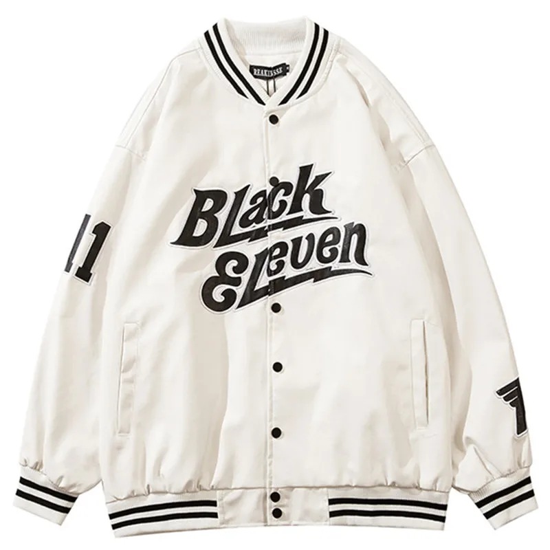 

2021 хип-хоп кожаная куртка с вышитыми буквами бейсбольные куртки Harajuku Повседневная Университетская модная одежда оверсайз пальто