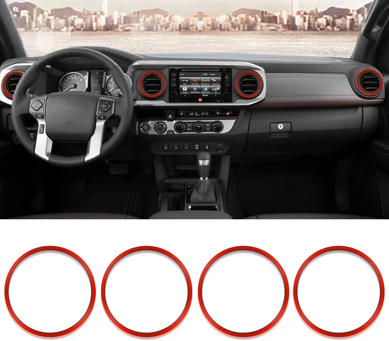 8 colors For 2016-2021Toyota Tacoma 4pcs Interior Air Vents Ring Decals Stickers Car Styling AC Air Outlet Frame Cover Trim
8 colors For 2016-2021Toyota Tacoma 4pcs Interior Air Vents Ring Decals Stickers Car Styling AC Air Outlet Frame Cover Trim