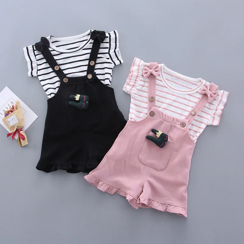 Newborn Baby Girl Clothes Set Striped Top T-Shirt Solid Color Jumpsuit Summer Baby Clothes 1-3 Years Old
Newborn Baby Girl Clothes Set Striped Top T-Shirt Solid Color Jumpsuit Summer Baby Clothes 1-3 Years Old