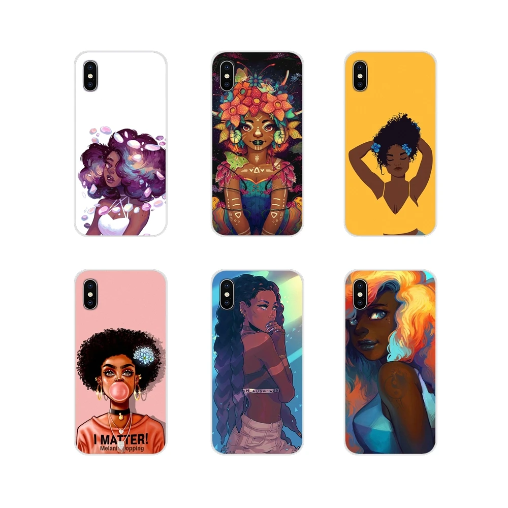 Прозрачные чехлы из ТПУ для Xiaomi Redmi Note 3 4 5 6 7 8 Pro Mi Max Mix 2 2S Pocophone F1 Queen Afro Melanin Poppin