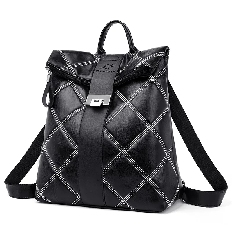 New European and American solid soft leather women's backpack fashion multi-functional large capacity anti-theft travel bag
New European and American solid soft leather women's backpack fashion multi-functional large capacity anti-theft travel bag