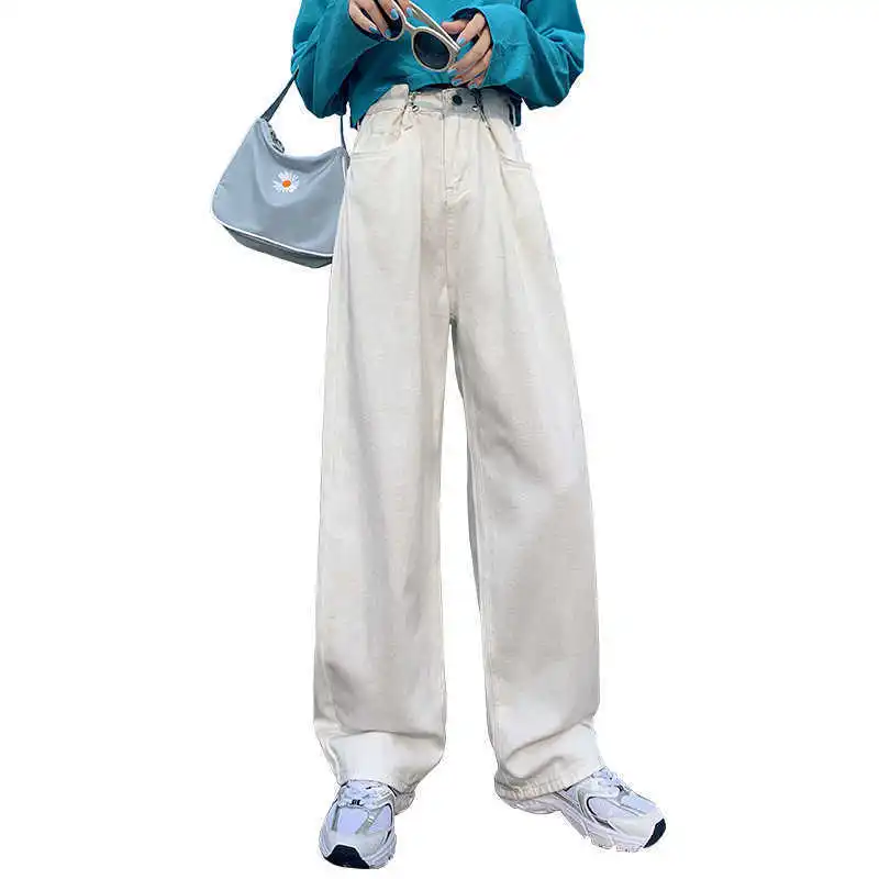 Spring and autumn wide leg jeans women's high waist thin versatile loose Korean students' white drooping pants
Spring and autumn wide leg jeans women's high waist thin versatile loose Korean students' white drooping pants
