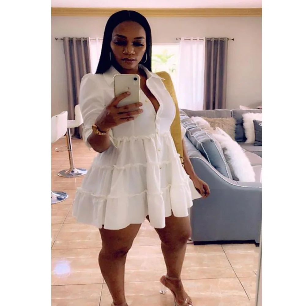 ChocoMisty-LadyPlus Plus-size Dresses Shirt Collar Solid Color Ruffles Mini Dress S80037
ChocoMisty-LadyPlus Plus-size Dresses Shirt Collar Solid Color Ruffles Mini Dress S80037