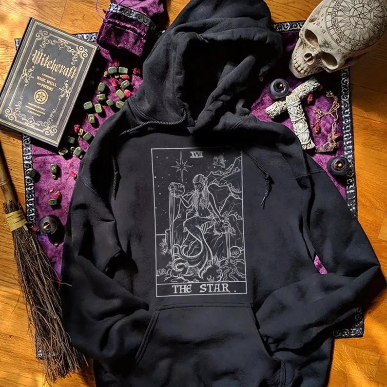 Толстовка с капюшоном "звезда", "Tarot", "Русалка", худи на Хэллоуин, готические толстовки, страшные худи, страшная Толстовка
Толстовка с капюшоном "звезда", "Tarot", "Русалка", худи на Хэллоуин, готические толстовки, страшные худи, страшная Толстовка