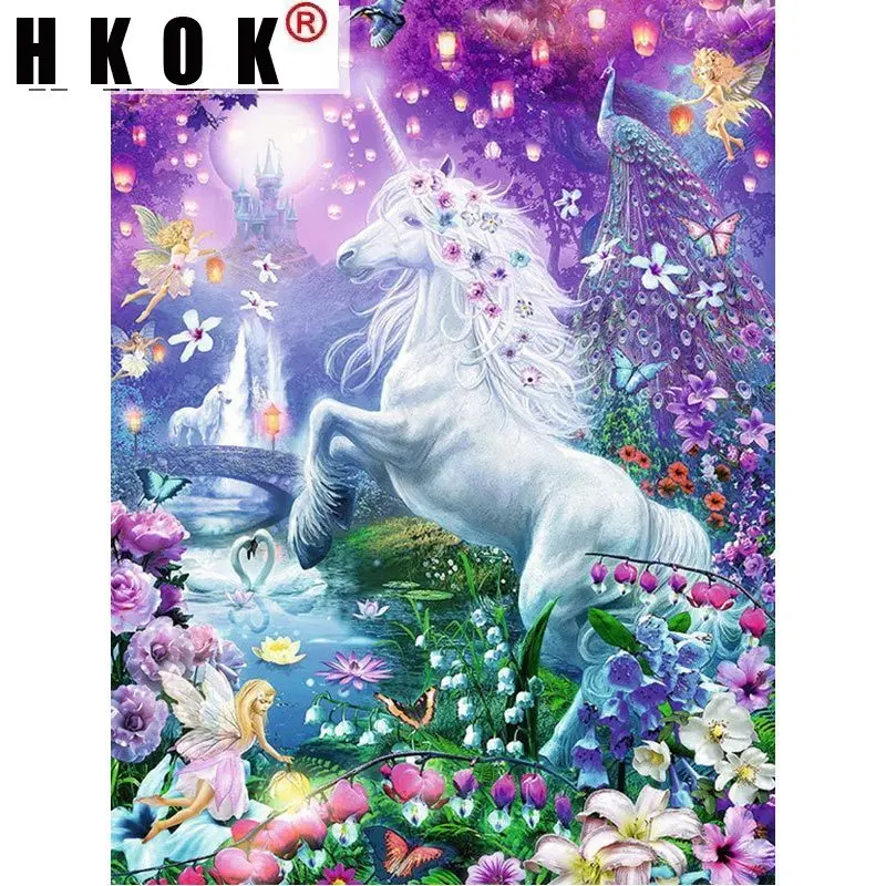 HKOK DIY 5D Diamond Painting Animals Horse Full Square Round Drill Diamond Embroidery Mosaic Picture of Rhinestones Home Decor
HKOK DIY 5D Diamond Painting Animals Horse Full Square Round Drill Diamond Embroidery Mosaic Picture of Rhinestones Home Decor