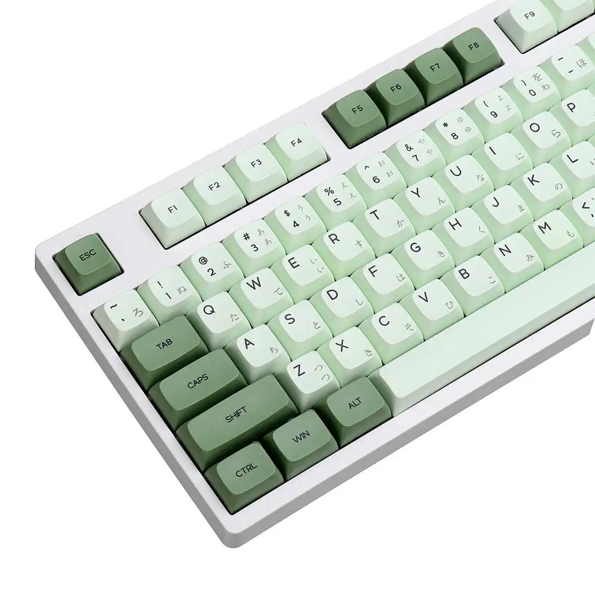 XDA Matcha Green Tea Dye Sub Keycaps 124 Keys Profile PBT Sublimation Japanese/Korean/Russian Keycaps for Mechanical Keyboard
XDA Matcha Green Tea Dye Sub Keycaps 124 Keys Profile PBT Sublimation Japanese/Korean/Russian Keycaps for Mechanical Keyboard