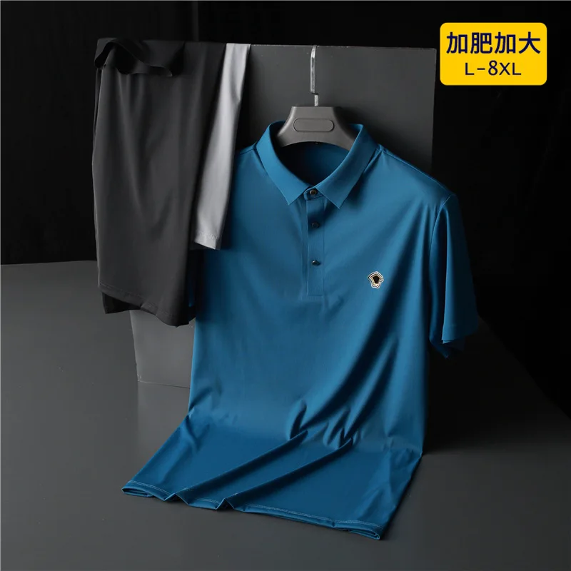 Summer thin loose fat Lapel half sleeve plus fat oversize short sleeve T-shirt for men
Summer thin loose fat Lapel half sleeve plus fat oversize short sleeve T-shirt for men