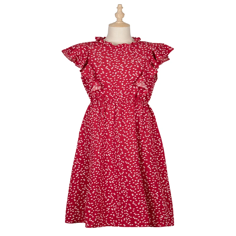 Summer Red Polka Dot Dress Vintage Butterfly Sleeve Chiffon Dresses for Women Party Elastic Waist Knee-length Female Clothing
Summer Red Polka Dot Dress Vintage Butterfly Sleeve Chiffon Dresses for Women Party Elastic Waist Knee-length Female Clothing