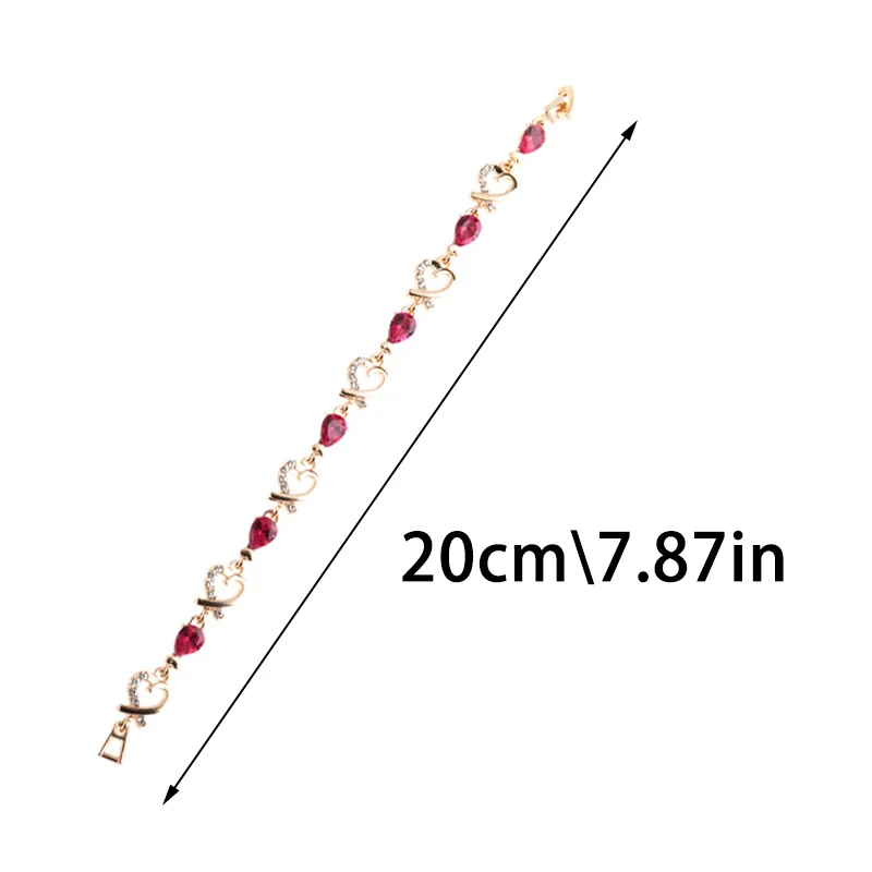 New Fashion Beautiful Bracelet for Women Colorful Austrian Crystal Hollow Out Heart Chain Bracelet Jewelry Party Gifts Accessory
New Fashion Beautiful Bracelet for Women Colorful Austrian Crystal Hollow Out Heart Chain Bracelet Jewelry Party Gifts Accessory