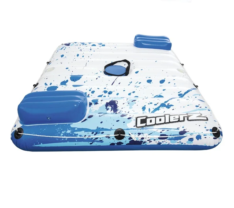 Giant Inflatable Pool Float for Adults Floating Island Raft includes Cupholders built-in pillow safety grab rope surrounding
Giant Inflatable Pool Float for Adults Floating Island Raft includes Cupholders built-in pillow safety grab rope surrounding