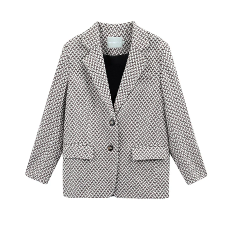 Fashion Plaid Woolen Suit Jacket Women Clothing Korean Loose 2022 Spring Autumn Blazers New Woolen Coat Suit 141a
Fashion Plaid Woolen Suit Jacket Women Clothing Korean Loose 2022 Spring Autumn Blazers New Woolen Coat Suit 141a