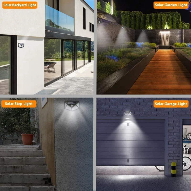 Outdoor 100 LED Waterproof Garden Solar, Security Lights with Motion Sensor, 3 Mode Solar Powered Wall Lights(4 Pcs)
Outdoor 100 LED Waterproof Garden Solar, Security Lights with Motion Sensor, 3 Mode Solar Powered Wall Lights(4 Pcs)