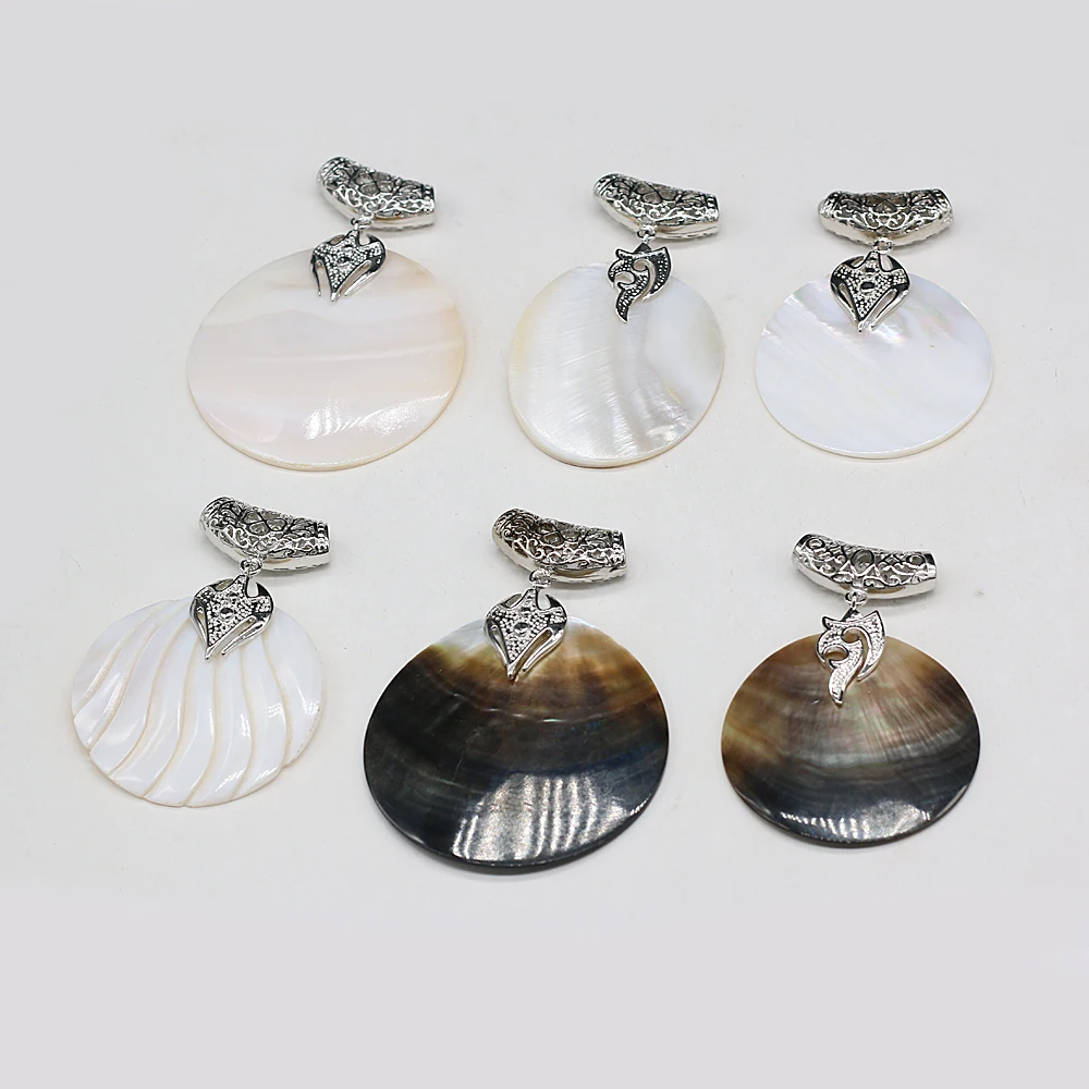Natural Shell Pendants Necklace Accessories Round Shape White Black Shell Charms For Jewelry Making Bracelet Gift
Natural Shell Pendants Necklace Accessories Round Shape White Black Shell Charms For Jewelry Making Bracelet Gift