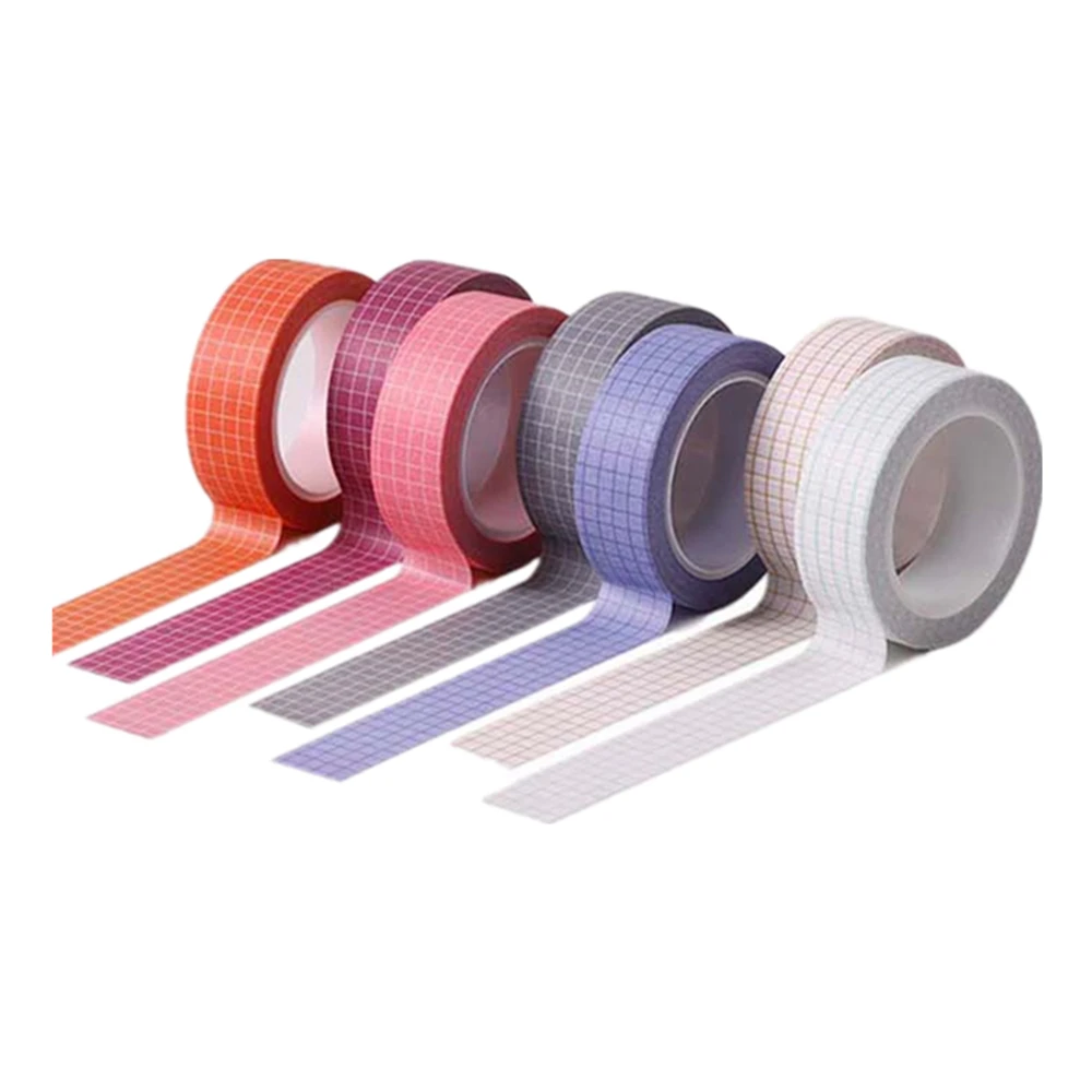 

New Grid Washi Tape 10M Colorful Writable Paper Adhesive Masking Tape 15MM Width Sticky Paper Tape for Journal Planner Gift Idea