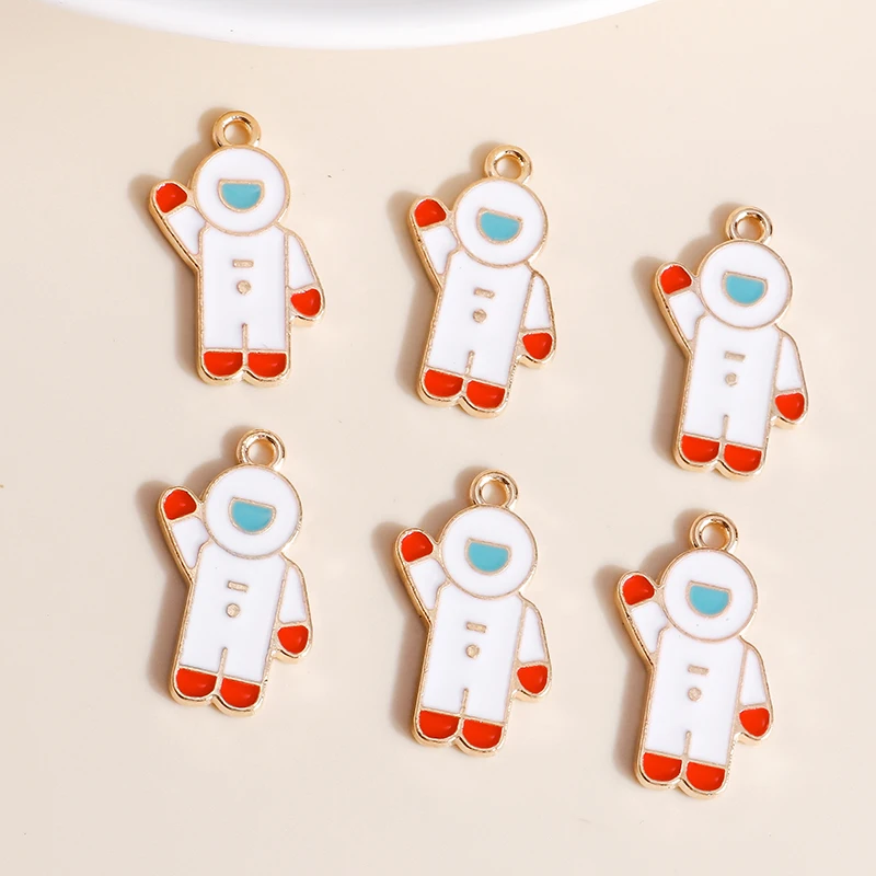 10pcs 14*23mm Cartoon Astronaut Charms for Jewelry Making Enamel Spacesuit Charms DIY Earrings Pendants Bracelets Accessories
10pcs 14*23mm Cartoon Astronaut Charms for Jewelry Making Enamel Spacesuit Charms DIY Earrings Pendants Bracelets Accessories