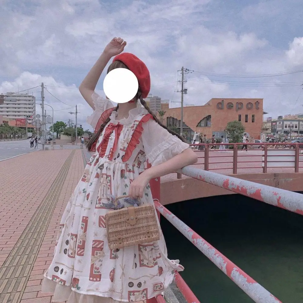 Lolita Dress Japanese Kawaii strawberry Printing JSK Japanese Gothic Lolita Dress Vintage Sweet Tea Party
Lolita Dress Japanese Kawaii strawberry Printing JSK Japanese Gothic Lolita Dress Vintage Sweet Tea Party