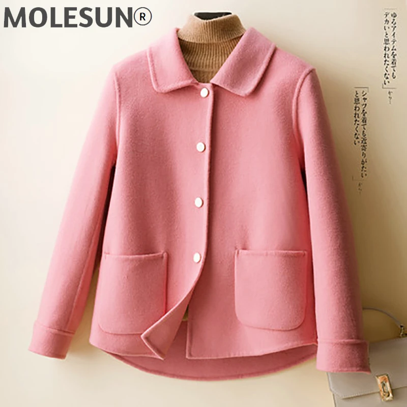 Short Solid Double Sided 100% Wool Coat Women 2021 Single Breasted Elegant Winter Jacket Casual Casaco Feminino
Short Solid Double Sided 100% Wool Coat Women 2021 Single Breasted Elegant Winter Jacket Casual Casaco Feminino