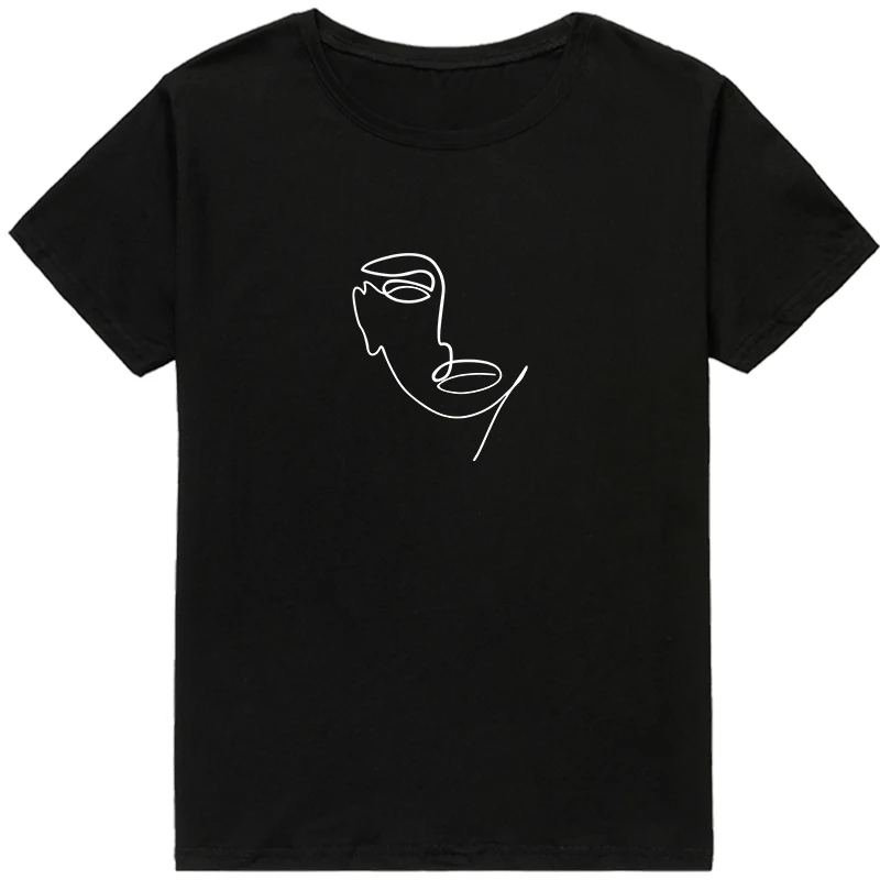 Aesthetic Line abstract Face T-shirts Women Tops Clothes Short sleeve Cotton tshirt for lady Girl Summer tshirt tee 
Aesthetic Line abstract Face T-shirts Women Tops Clothes Short sleeve Cotton tshirt for lady Girl Summer tshirt tee