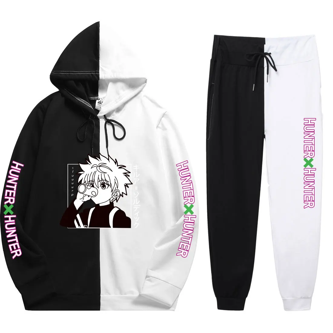 Новинка 2021, толстовка Hunter X Hunter в стиле Харадзюку, мужской спортивный костюм с мультяшным рисунком, свитшот с капюшоном и спортивные штаны, к...
Новинка 2021, толстовка Hunter X Hunter в стиле Харадзюку, мужской спортивный костюм с мультяшным рисунком, свитшот с капюшоном и спортивные штаны, к...