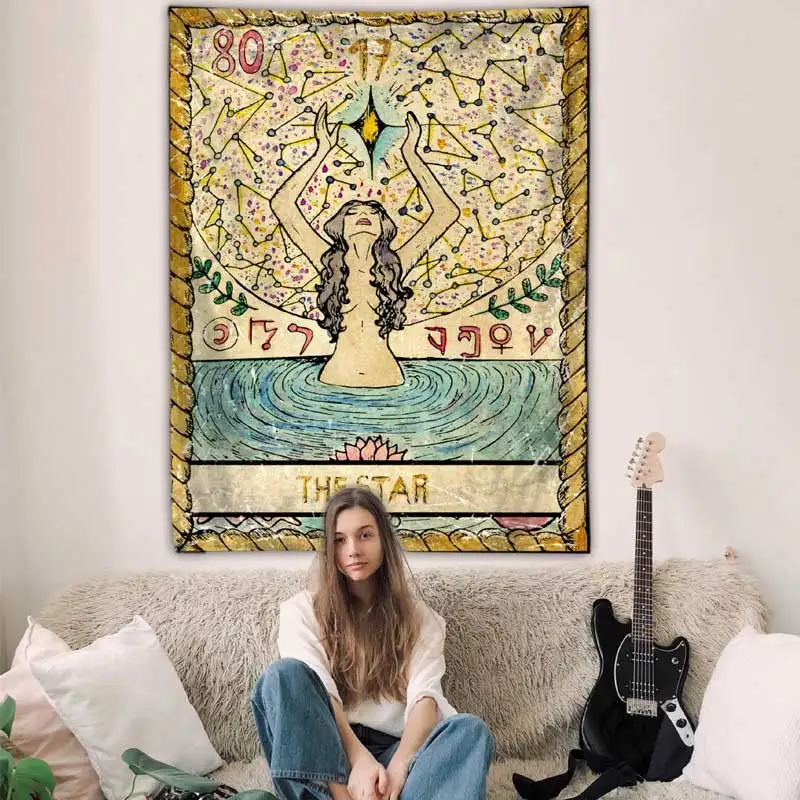 Moon Phase Girl The Star Tapestry Aesthetic Wall Hanging Psychedelic Wall Tapestry Room Decor Bohemian Hippie Wall Carpets
Moon Phase Girl The Star Tapestry Aesthetic Wall Hanging Psychedelic Wall Tapestry Room Decor Bohemian Hippie Wall Carpets