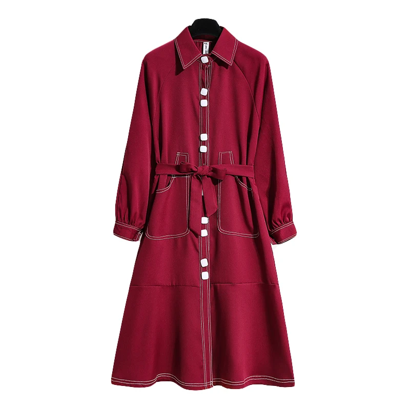 PERHAPS U Korean Red Solid Turn Chiffon Ruched Long Sleeve Knee Dress Spring Summer Beach Pocket Sash Button Shirt Dress D1916
PERHAPS U Korean Red Solid Turn Chiffon Ruched Long Sleeve Knee Dress Spring Summer Beach Pocket Sash Button Shirt Dress D1916