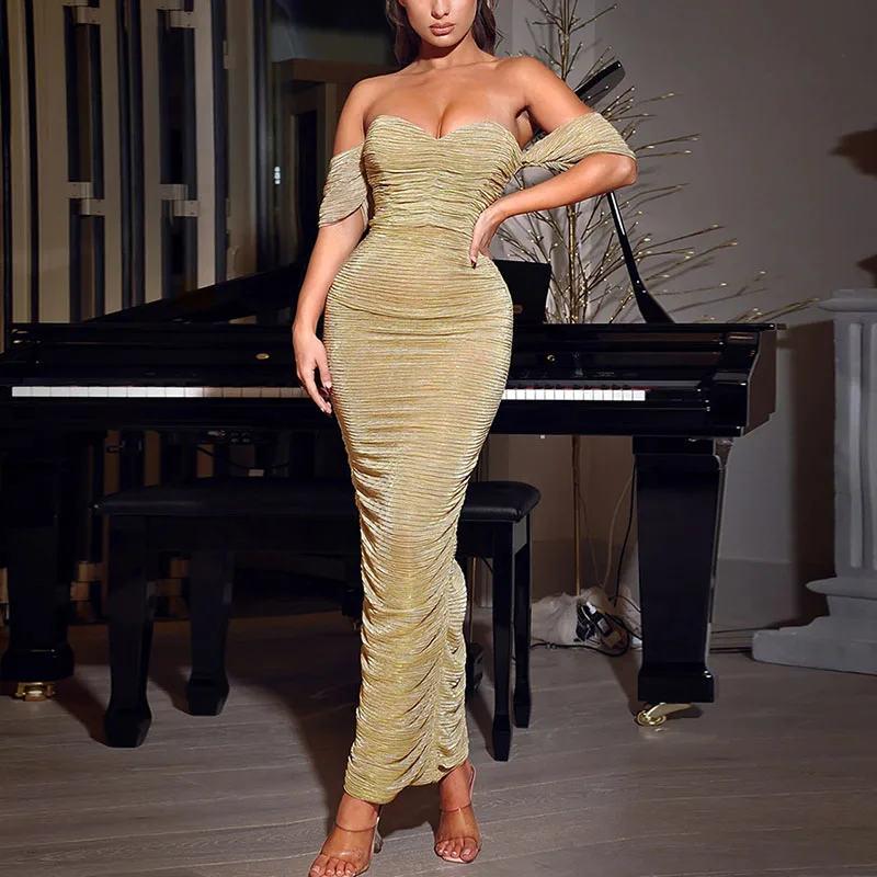 2021 New Summer Fashion Sexy Off Shoulder Midi Women Dress Elegant Slash Neck Short Sleeve Bodycon Celebrity Evening Party Dress
2021 New Summer Fashion Sexy Off Shoulder Midi Women Dress Elegant Slash Neck Short Sleeve Bodycon Celebrity Evening Party Dress