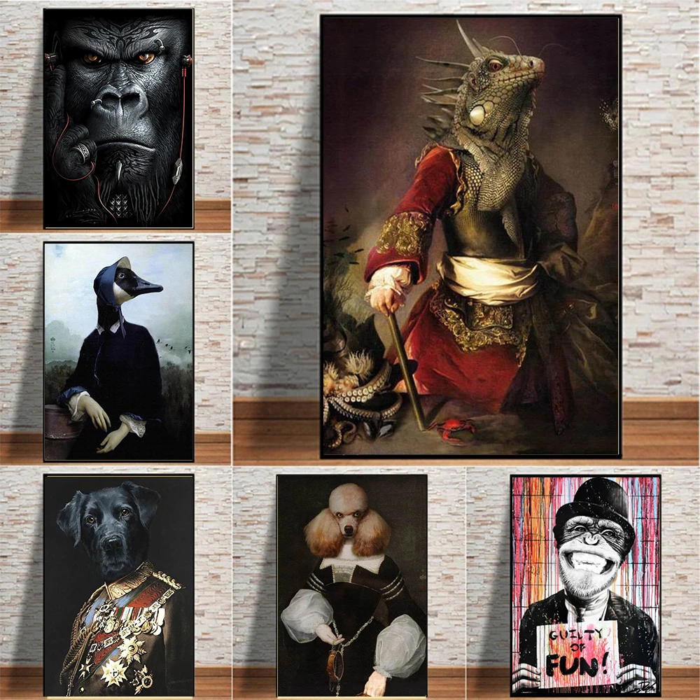 Abstract Animal Punk Orangutan Penguin and Dog Poster Prints Gorilla Headphones Art Home Wall Decor Canvas Painting Living Room
Abstract Animal Punk Orangutan Penguin and Dog Poster Prints Gorilla Headphones Art Home Wall Decor Canvas Painting Living Room