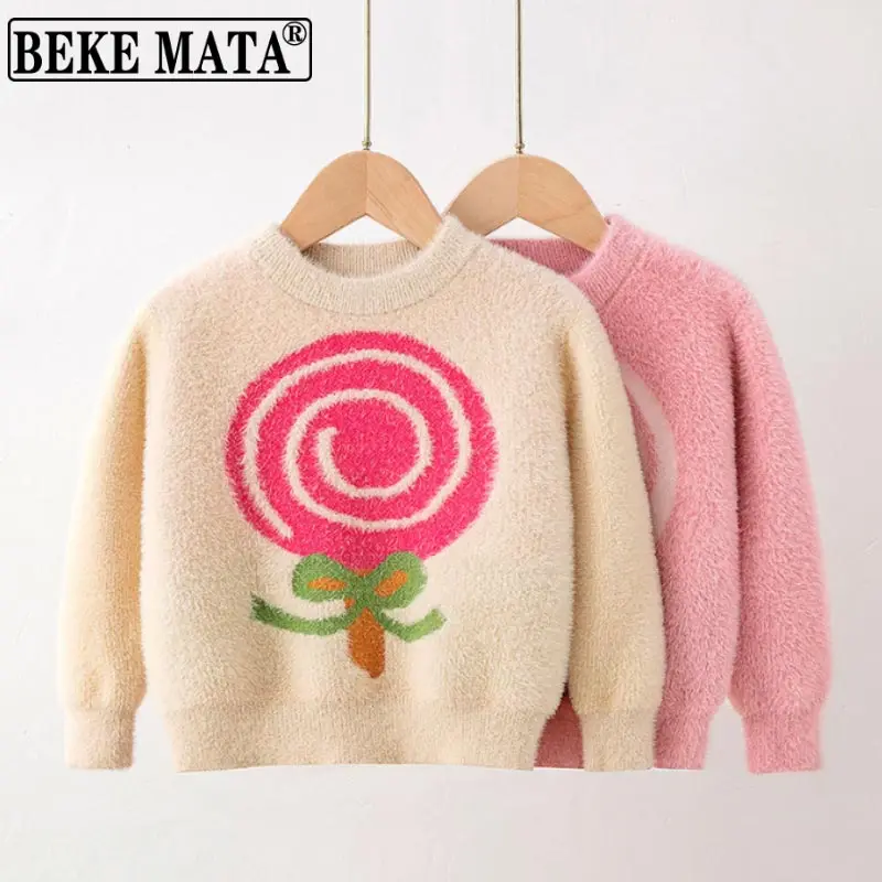 2021 Winter Candy Print Mink Fleece Baby Girl Sweater Pullover Knitted Warm Little Child Sweaters For Girls Children Clothing
2021 Winter Candy Print Mink Fleece Baby Girl Sweater Pullover Knitted Warm Little Child Sweaters For Girls Children Clothing