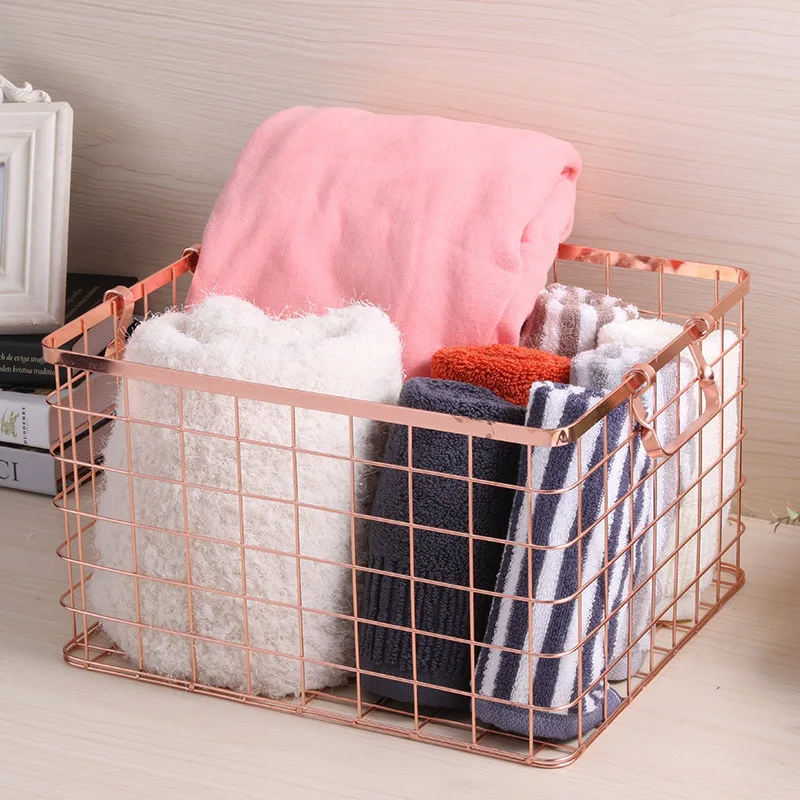 Metal Basket Storage Basket Organizer-Holder Sundries Container Cosmetics Bucket Multifunction Desketop Organizer With HandleBox
Metal Basket Storage Basket Organizer-Holder Sundries Container Cosmetics Bucket Multifunction Desketop Organizer With HandleBox