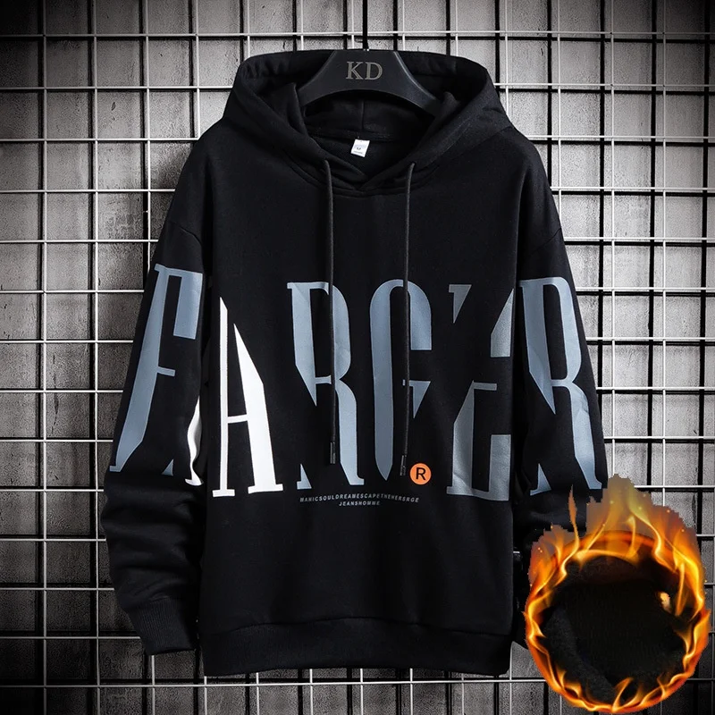 Men Sweatshirts Hoodie Plus Velvet Winter Streetwear Print Pullover Korean Hip-Hop Casual Fashion Loose Oversized Male Warm Tops
Men Sweatshirts Hoodie Plus Velvet Winter Streetwear Print Pullover Korean Hip-Hop Casual Fashion Loose Oversized Male Warm Tops