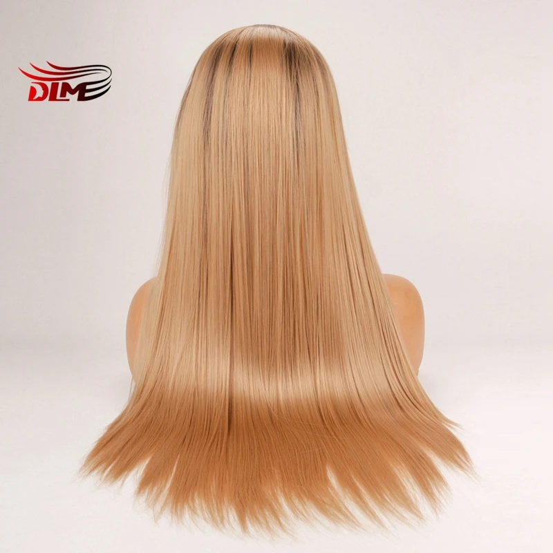 DLME Ombre Blonde Wig With Natural Hairline 26inches Lace frontal wig Heat Resistant Straight Synthetic Wigs For Black Women
DLME Ombre Blonde Wig With Natural Hairline 26inches Lace frontal wig Heat Resistant Straight Synthetic Wigs For Black Women