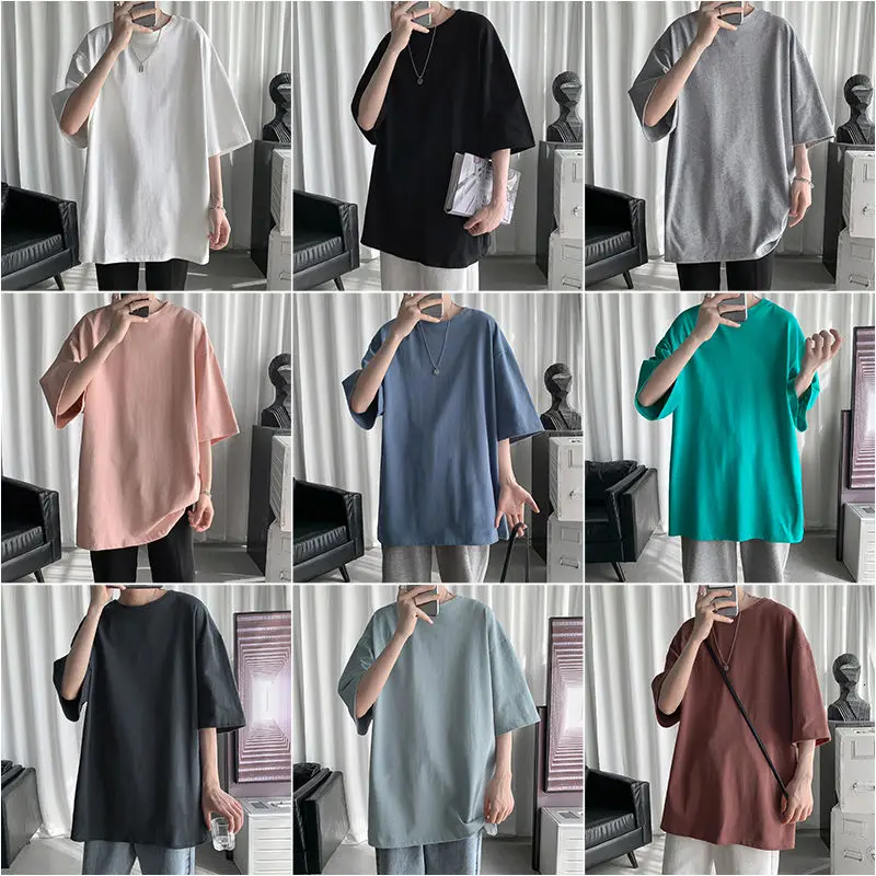 Summer Cotton T-shirt Men's Fashion Casual O-neck Pullover T Shirt Men Streetwear Loose Short-sleeved Tshirt Mens Tops S-5XL
Summer Cotton T-shirt Men's Fashion Casual O-neck Pullover T Shirt Men Streetwear Loose Short-sleeved Tshirt Mens Tops S-5XL