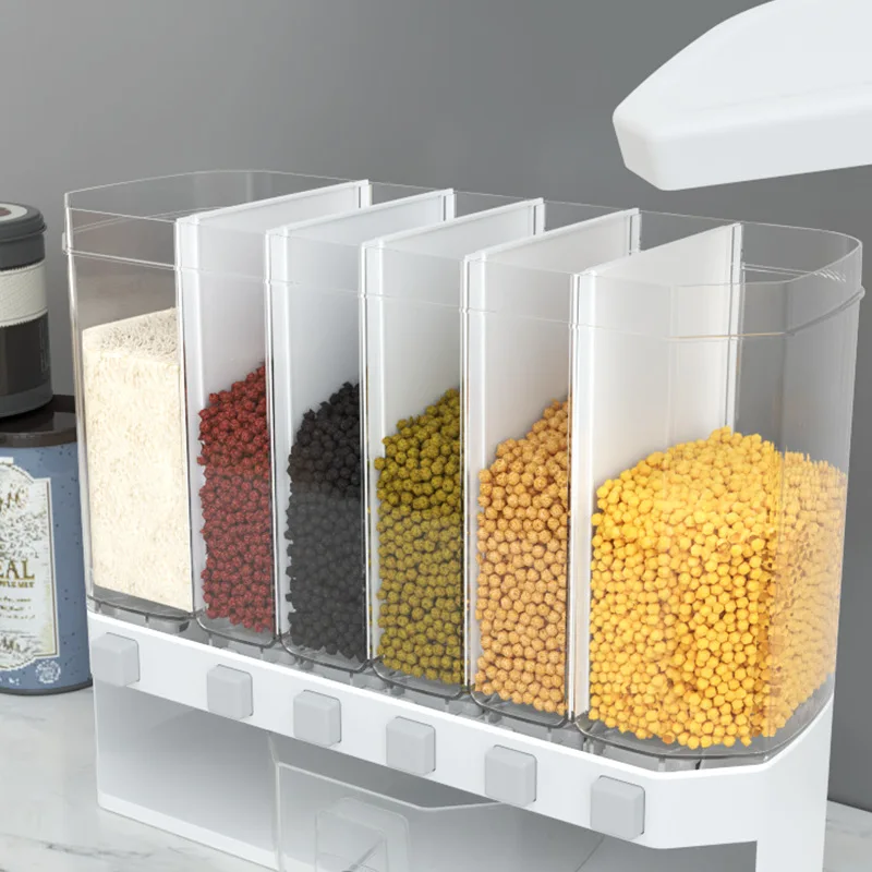 12L Wall Mounted Rice Separate Bucket Cereal Dispenser Moisture Proof Plastic Automatic Racks Sealed Metering Food Storage Box
12L Wall Mounted Rice Separate Bucket Cereal Dispenser Moisture Proof Plastic Automatic Racks Sealed Metering Food Storage Box