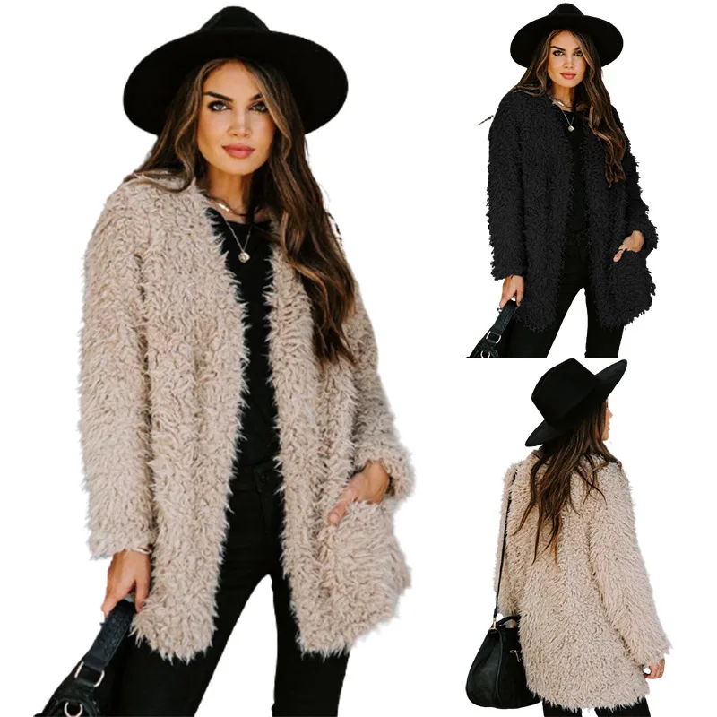 Donsignet 2021 New Fashion Womens Fur Jacket Solid Long Sleeve Autumn Winter Wool Fur Coats for Women
Donsignet 2021 New Fashion Womens Fur Jacket Solid Long Sleeve Autumn Winter Wool Fur Coats for Women