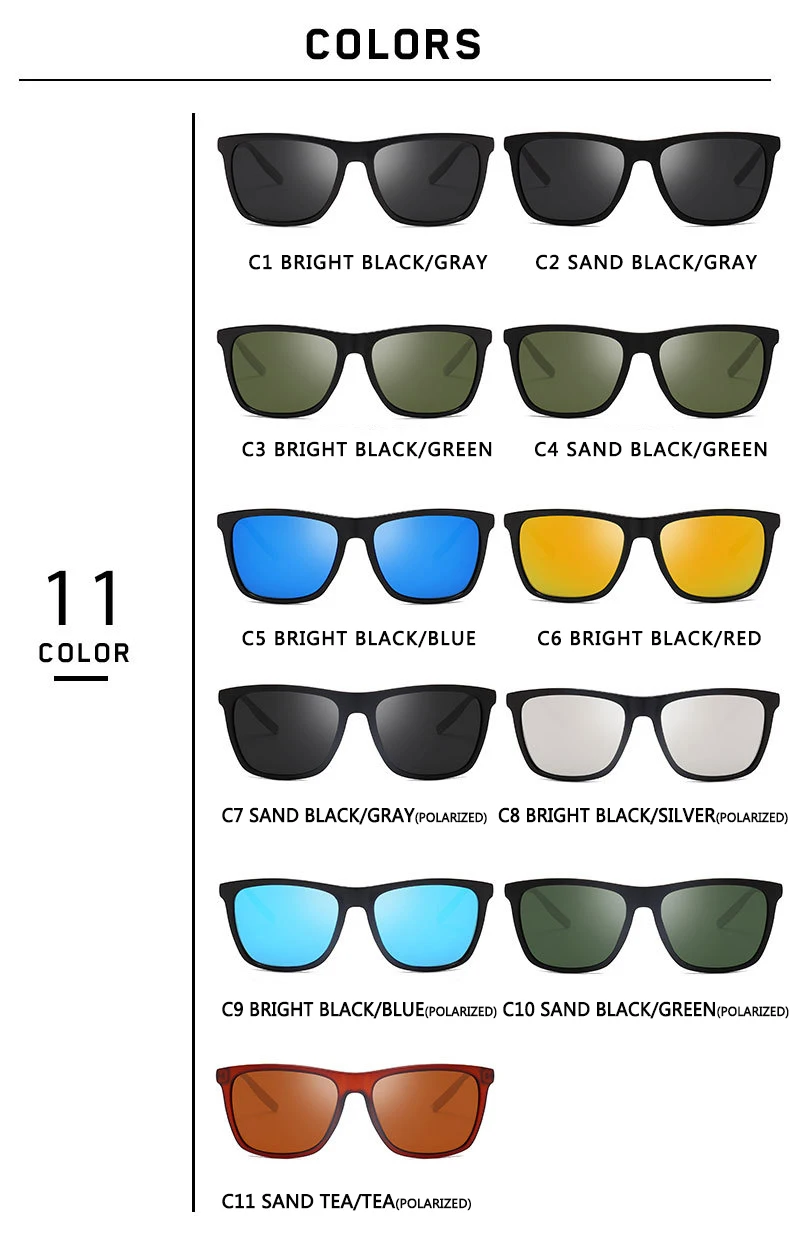 Unisex Lens Classic Retro Polarized Sunglasses Women/Men Brand Design Square Driving Sun Glasses Shades Eyewear
Unisex Lens Classic Retro Polarized Sunglasses Women/Men Brand Design Square Driving Sun Glasses Shades Eyewear