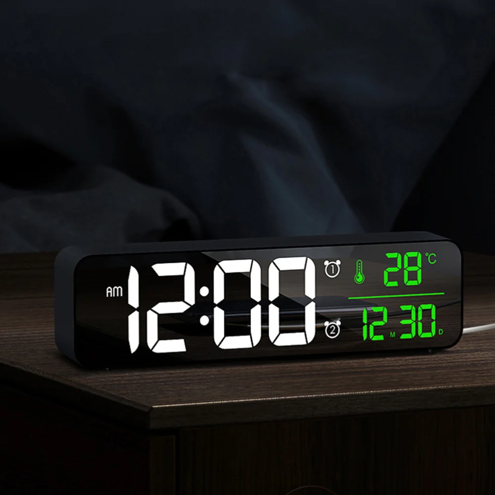 1pc Bedside Alarm Clock Battery Luminous Clock Bedside Lamp Alarm Clock