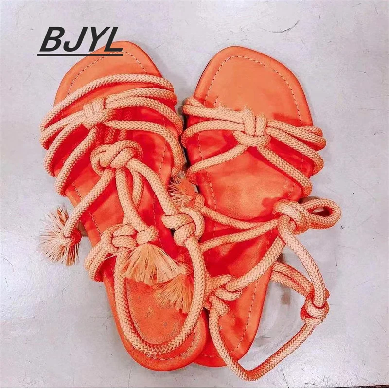 2021 summer new large size women's shoes rope knot sandals flat bottom lightweight hemp rope strap beach shoes women
2021 summer new large size women's shoes rope knot sandals flat bottom lightweight hemp rope strap beach shoes women