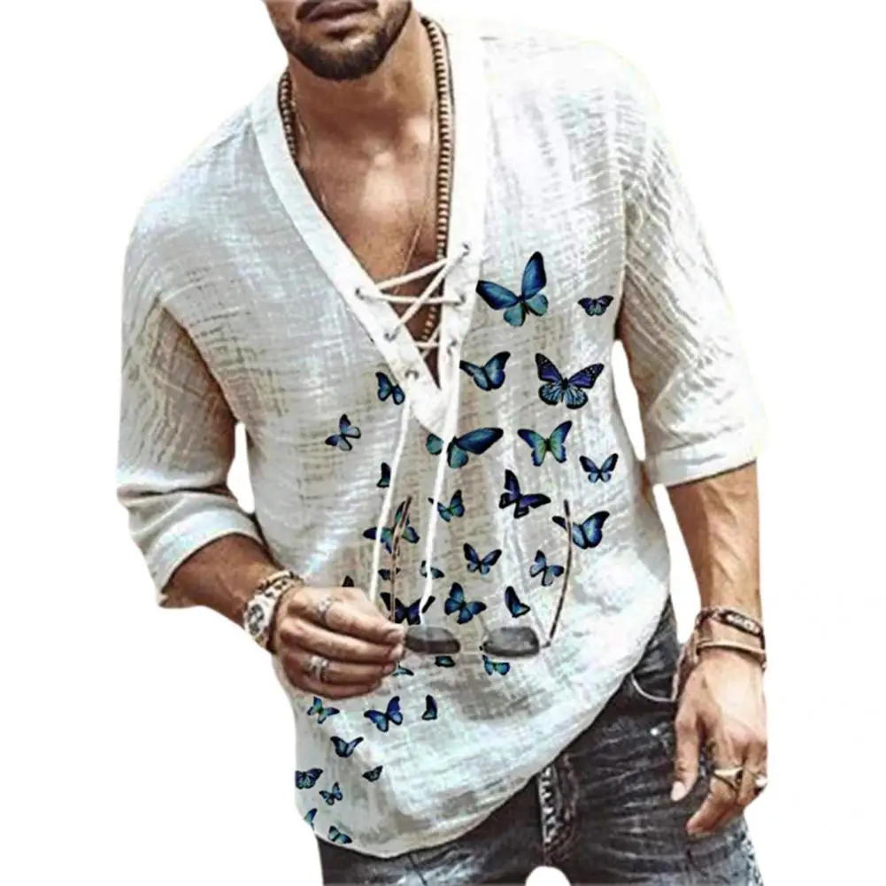 Breathable Casual Front Lace Up Middle Sleeve T-shirt Top Men Shirt Middle Sleeve for Office
Breathable Casual Front Lace Up Middle Sleeve T-shirt Top Men Shirt Middle Sleeve for Office
