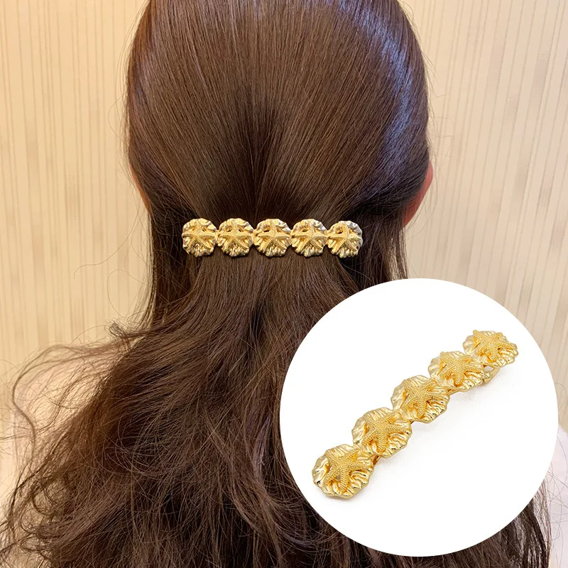 Golden Women Barrettes Girls Zinc Alloy Starfish Hair Accessories For Hair Clips Head Jewelry Decoration Haarklammer
Golden Women Barrettes Girls Zinc Alloy Starfish Hair Accessories For Hair Clips Head Jewelry Decoration Haarklammer