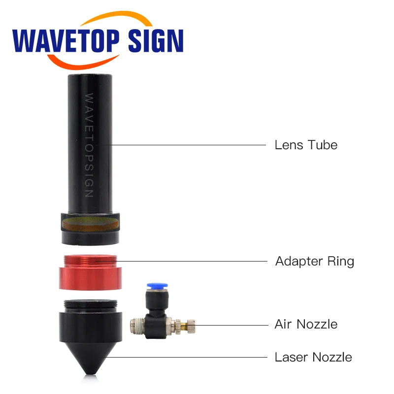 WaveTopSign Co2 Lens Tube Outer Diameter 25mm for Lens Dia.20/25mm FL 50.8/63.5mm for CO2 Laser Cutting Machine
WaveTopSign Co2 Lens Tube Outer Diameter 25mm for Lens Dia.20/25mm FL 50.8/63.5mm for CO2 Laser Cutting Machine
